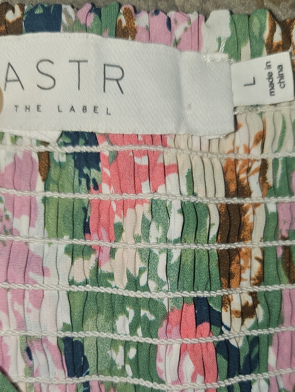 ASTR Floral Tie-Front Pink Midi Dress Large - Picture 6 of 16